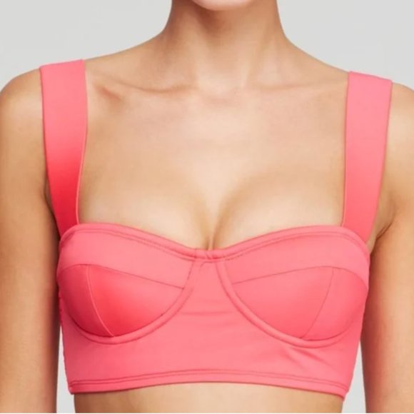 NWOT Kate Spade Georgica Beach Bralette Bikini Top in Geranium Pink- Size M - Picture 2 of 6